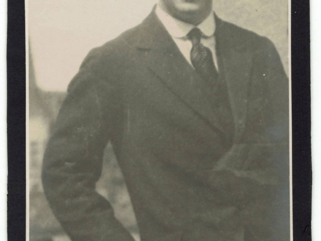 Historic portrait of distinguished gentleman in formal attire at Saint Oswald's Memorial Church heritage wedding venue
